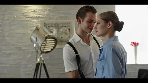 Blonde secretary freeze fuck with Tiffany Tatum - Creampie & mouth cum